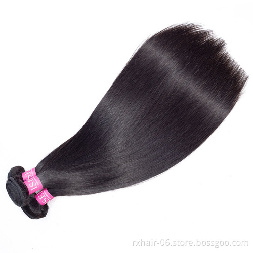 Grade 10A Super Double Drawn Mink Hair Bundles, Indian Double Drawn Virgin Remy Straight Human Hair Weft